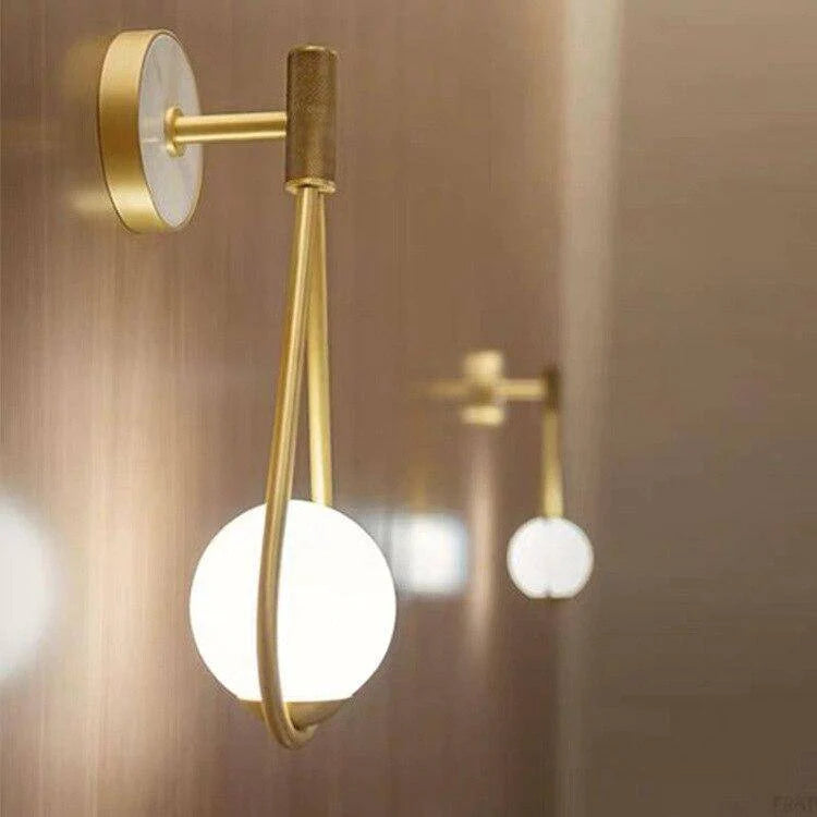 Wall Light LED Glass Globe Modern Design Bedroom Use | Wozami