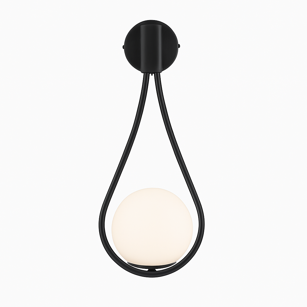 Wall Light LED Glass Globe Modern Design Bedroom Use | Wozami