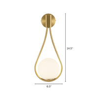 Wall Light LED Glass Globe Modern Design Bedroom Use | Wozami