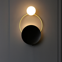 Wall Light LED Metal Gold Black Vintage Design | Orvello
