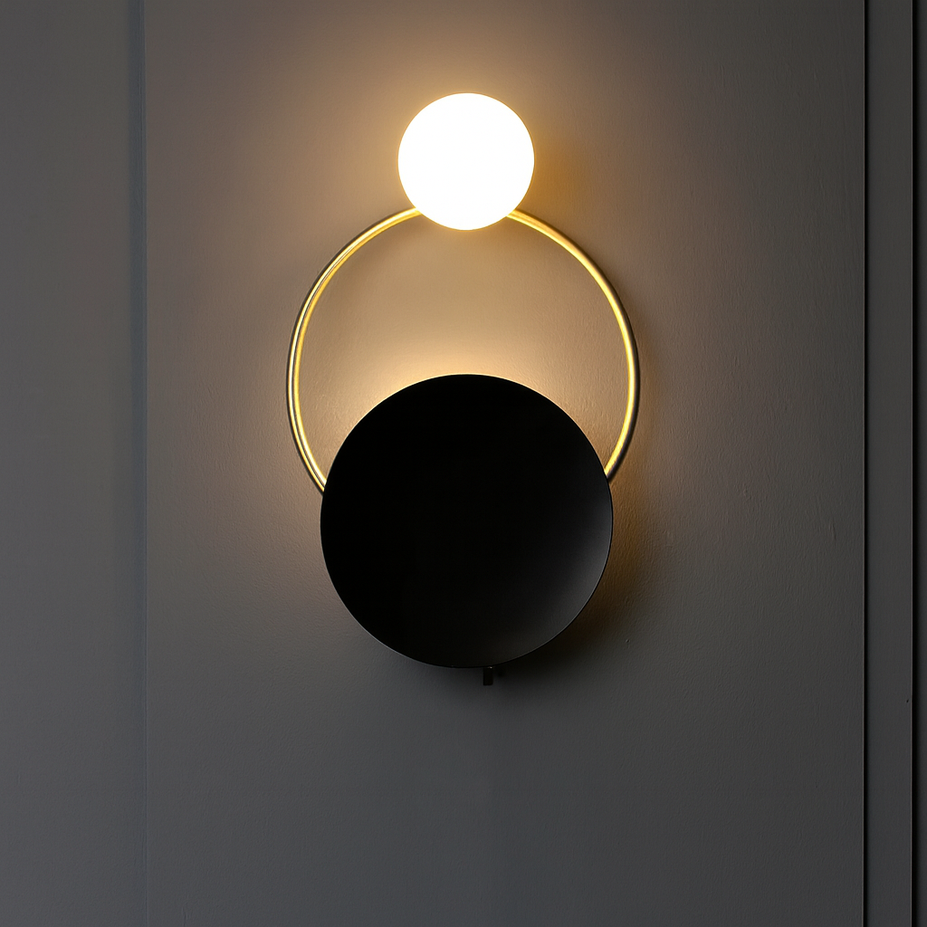 Wall Light LED Metal Gold Black Vintage Design | Orvello