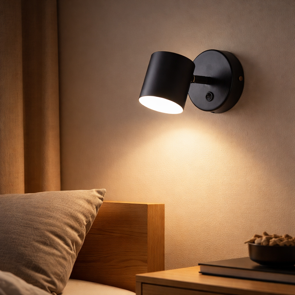 Wall Light LED with Nordic Metal Finish Black Gold | Harven