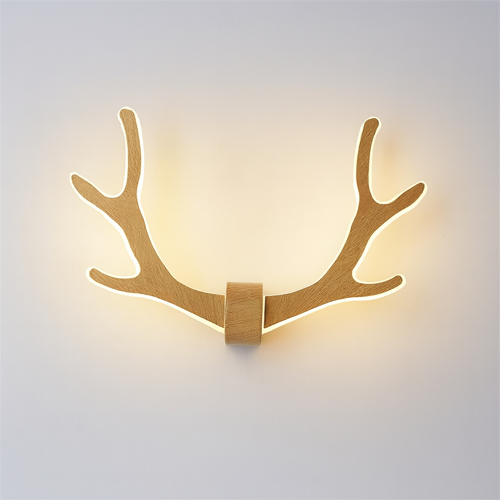 Wall Light LED with Wood Finish Scandinavian Style | Olparo