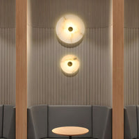 Wall Light Marble Alabaster Modern Round Design | Luniver