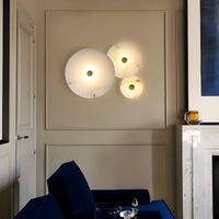 Wall Light Marble Alabaster Modern Round Design | Luniver