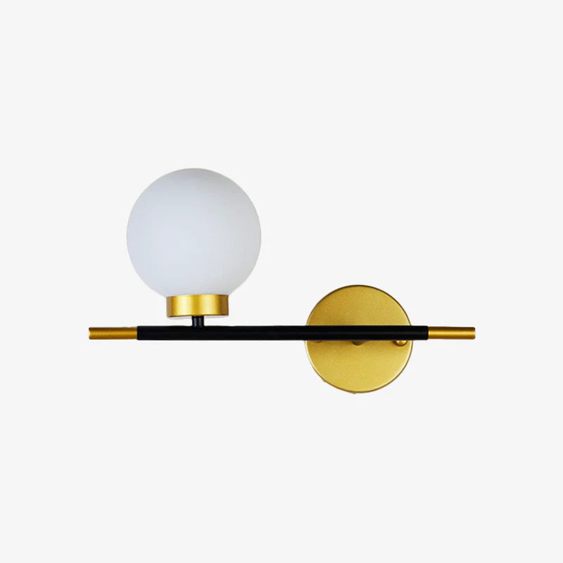 Wall Light Metal Bars Modern Glass Globes | Farello