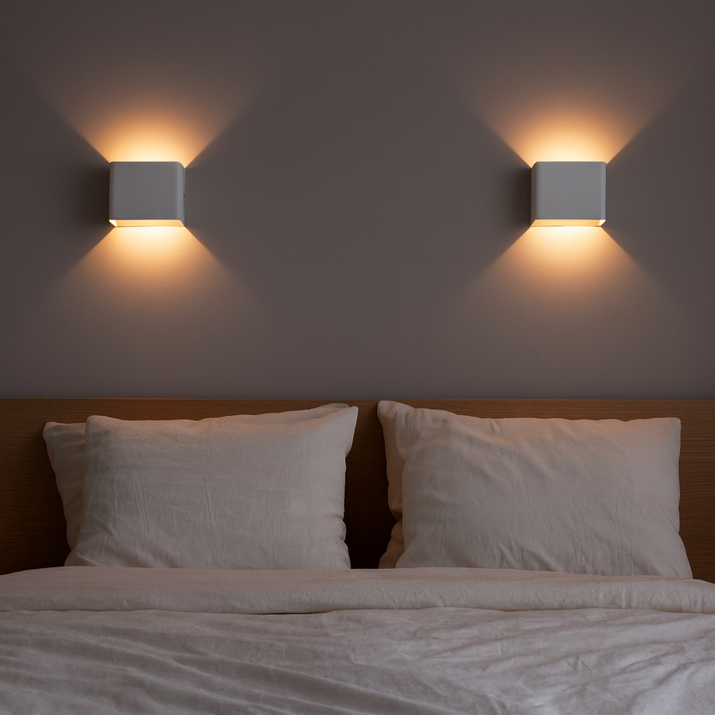 Wall Light Metal Cube LED in Modern Style | Colyra