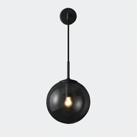 Wall Light Metal Frame with Nordic Glass Globe | Milvar