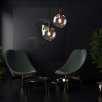 Wall Light Metal Frame with Nordic Glass Globe | Milvar