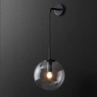 Wall Light Metal Frame with Nordic Glass Globe | Milvar