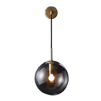 Wall Light Metal Frame with Nordic Glass Globe | Milvar