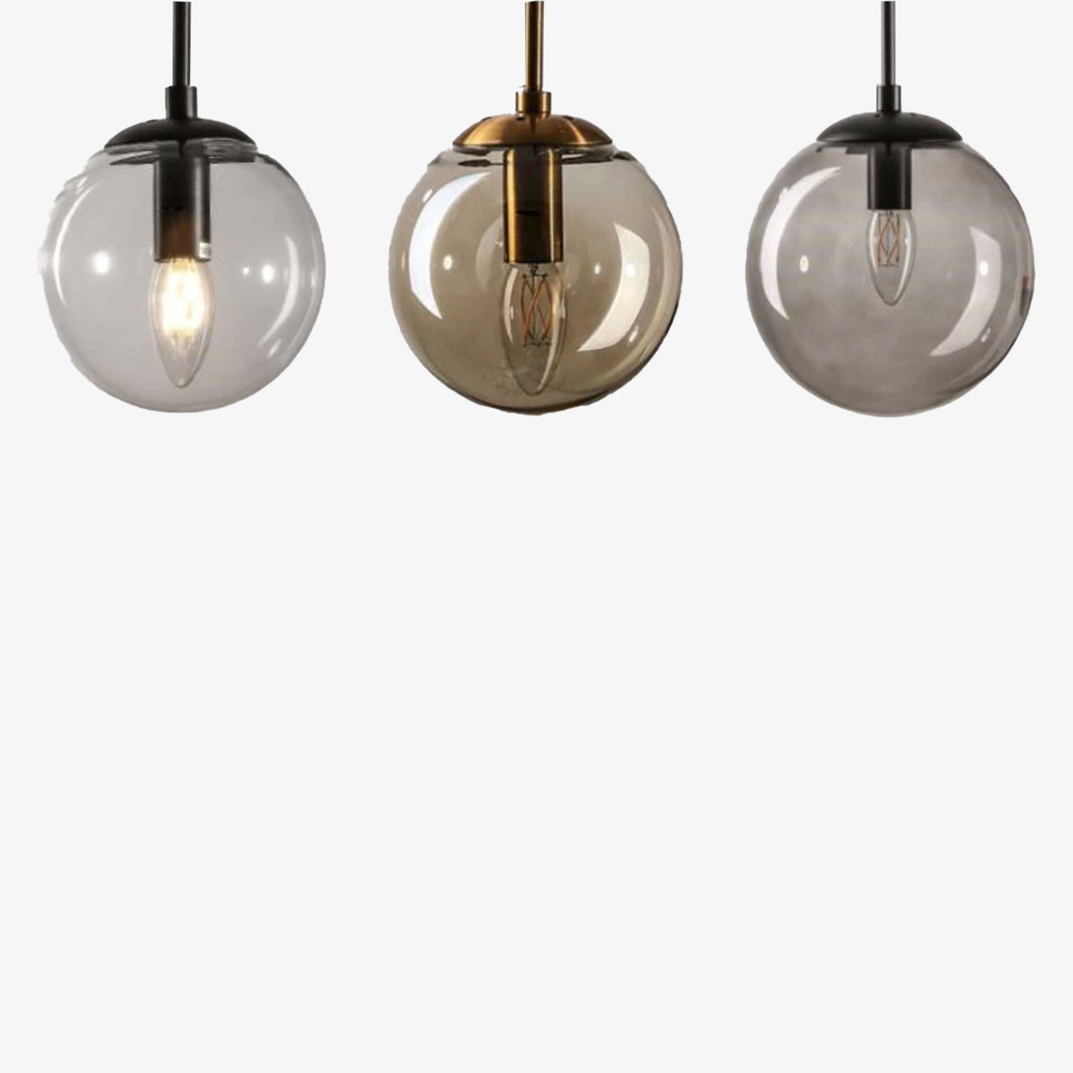 Wall Light Metal Frame with Nordic Glass Globe | Milvar
