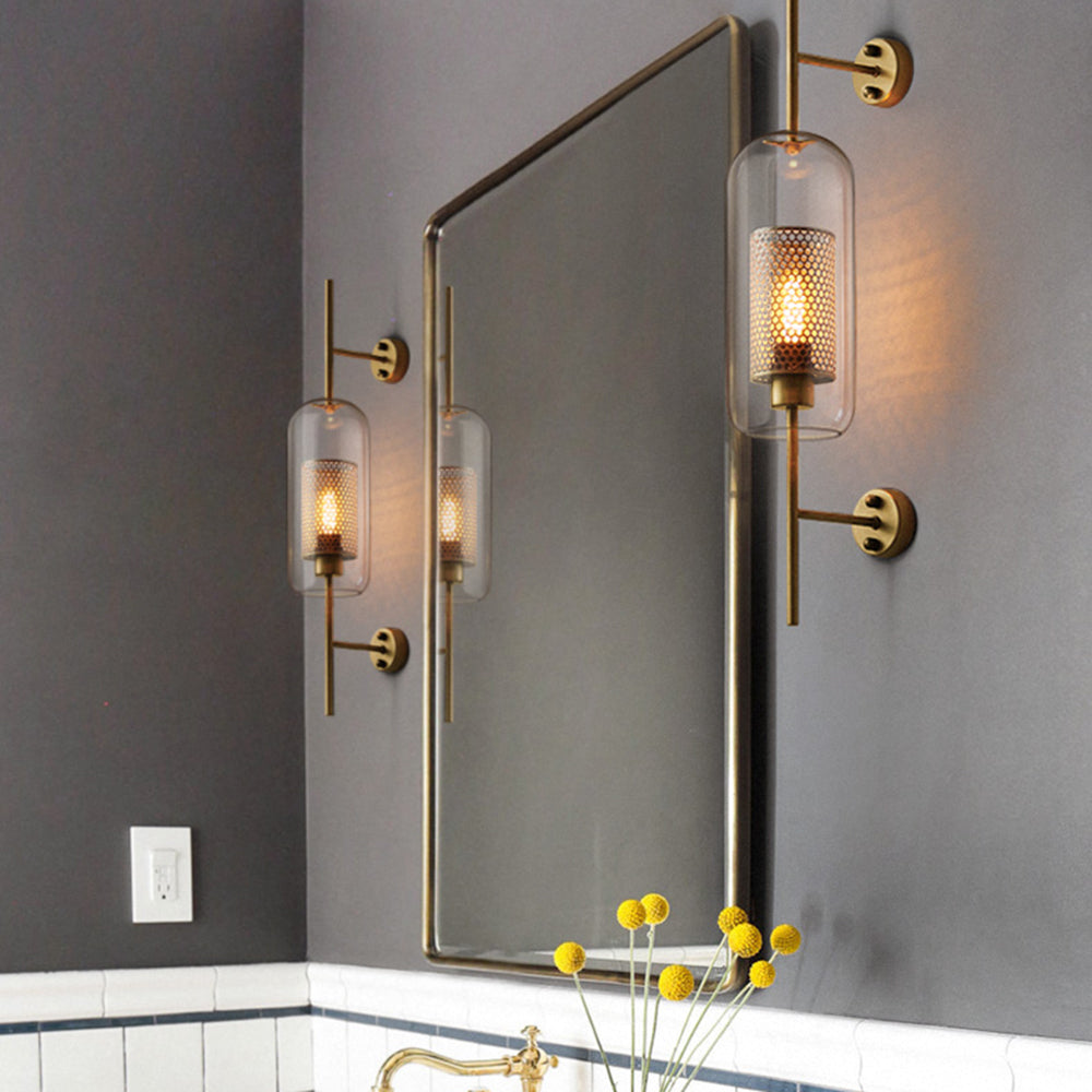 Wall Light Metal Glass Nordic Industrial Style | Onealor