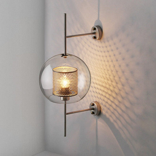 Wall Light Metal Glass Nordic Industrial Style | Onealor