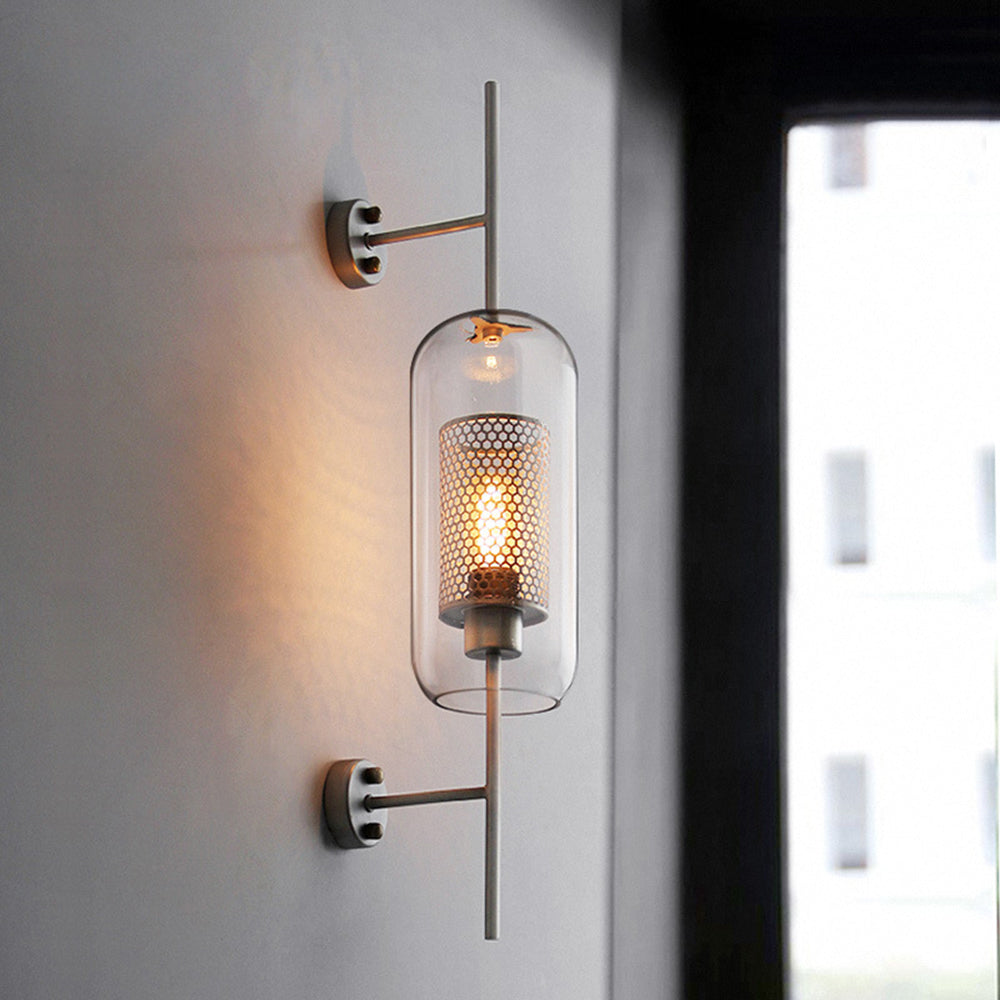 Wall Light Metal Glass Nordic Industrial Style | Onealor