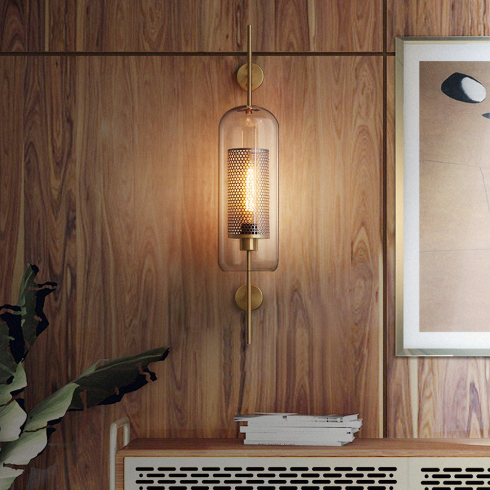 Wall Light Metal Glass Nordic Industrial Style | Onealor
