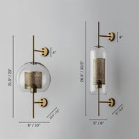 Wall Light Metal Glass Nordic Industrial Style | Onealor