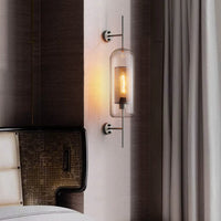 Wall Light Metal Glass Nordic Industrial Style | Onealor