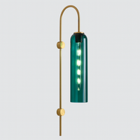 Wall Light Metal Gooseneck with Glass Shade Modern | Ervale