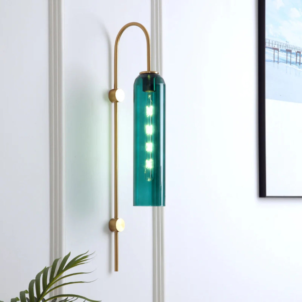 Wall Light Metal Gooseneck with Glass Shade Modern | Ervale