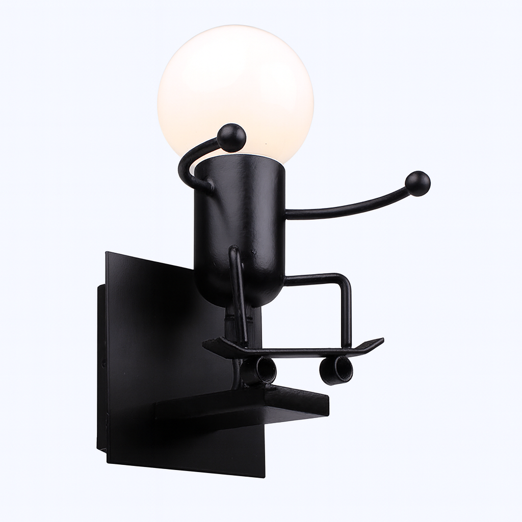 Wall Light Metal Robot in Retro Interior Style | Davelo