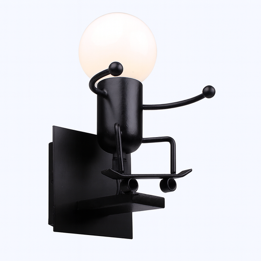 Wall Light Metal Robot in Retro Interior Style | Davelo