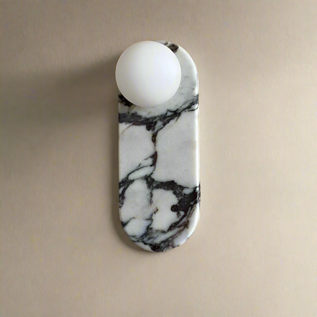 Light Marble Rf8020 Wall Light Natural Marble Minimalist Design | Marveil – BritDwell