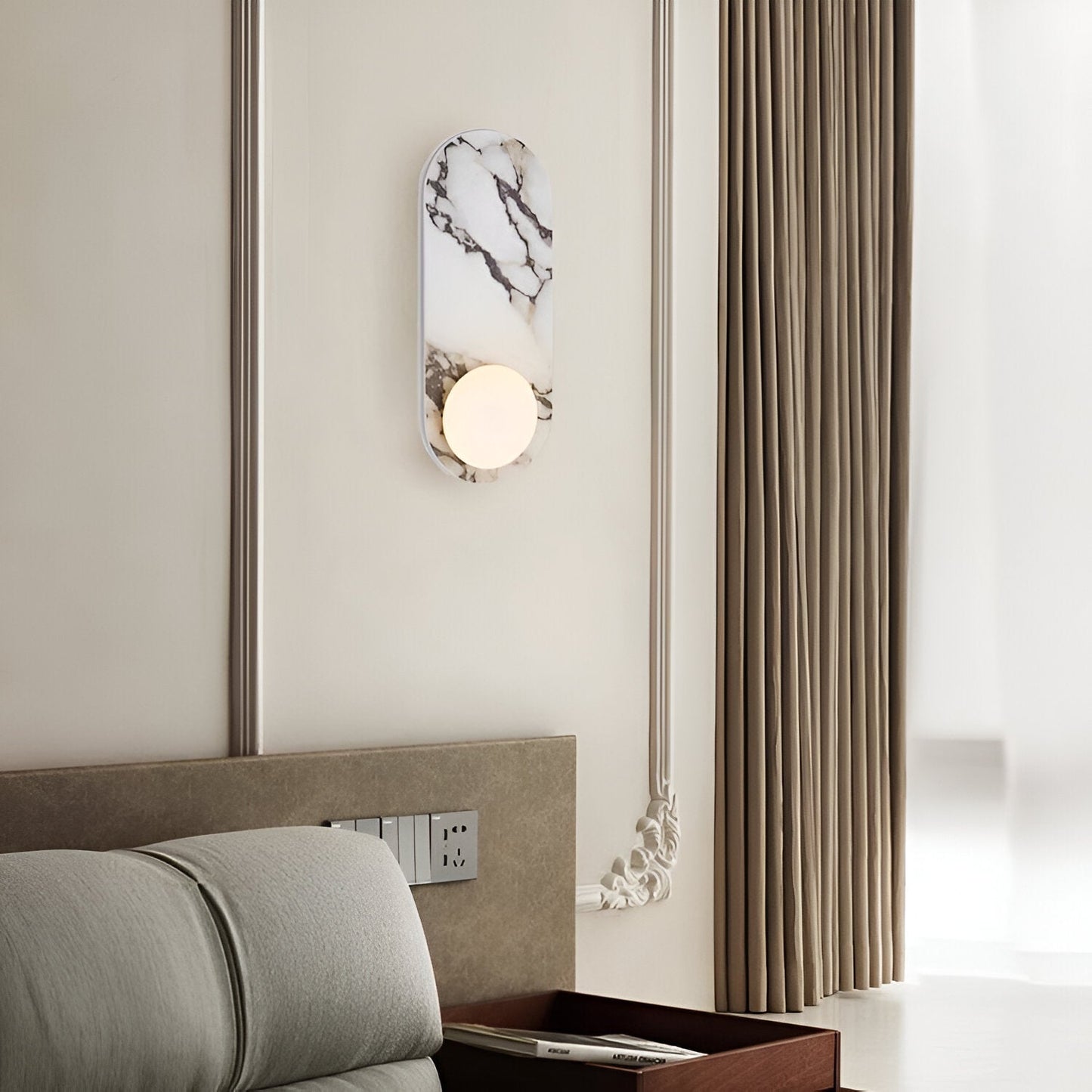 Wall Light Natural Marble Minimalist Design | Marveil