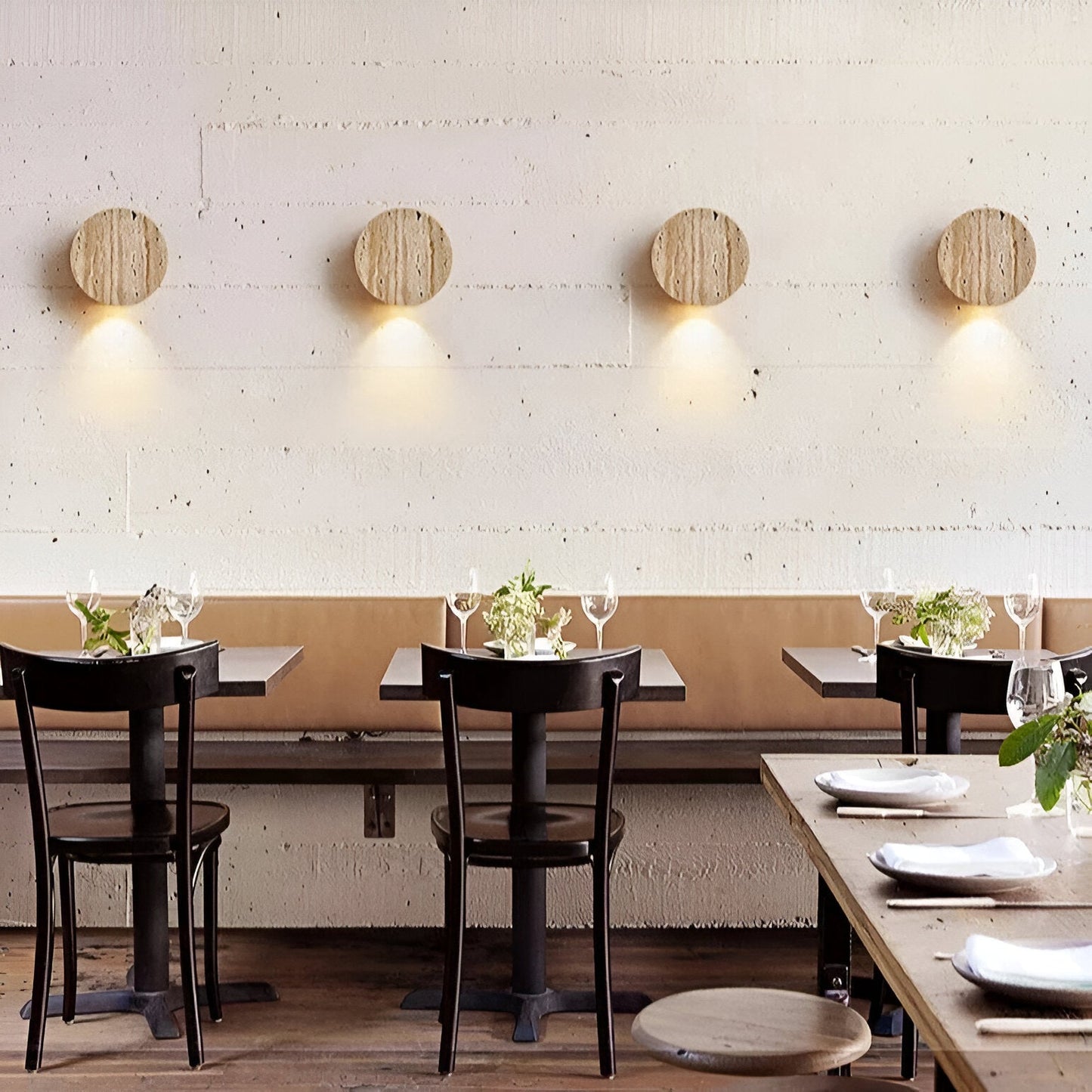 Wall Light Natural Travertine in Wabi Sabi Style | Tynoro