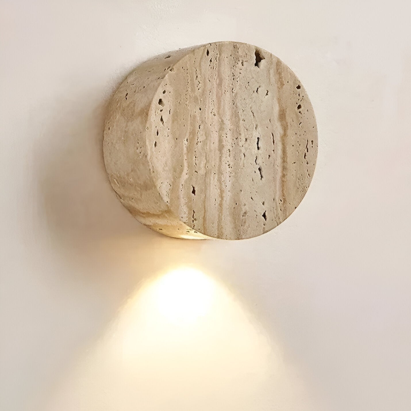 Wall Light Natural Travertine in Wabi Sabi Style | Tynoro