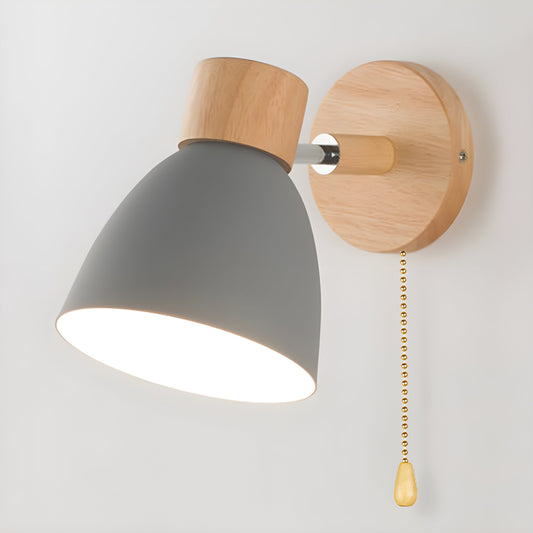 Wall Light Nordic Wooden Compact Switch | Dovira