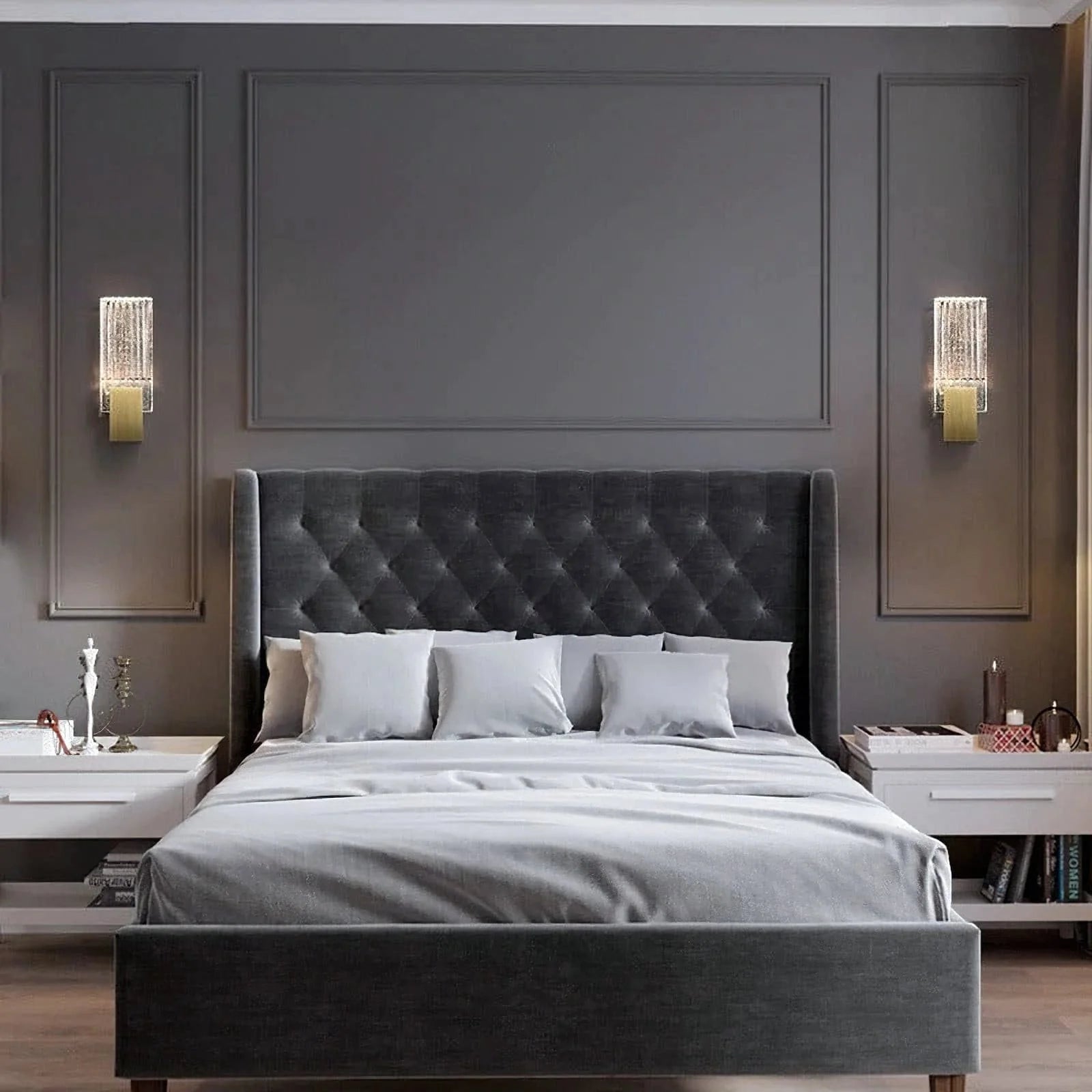Wall Light Pleated Crystal in Modern Style | Celvian