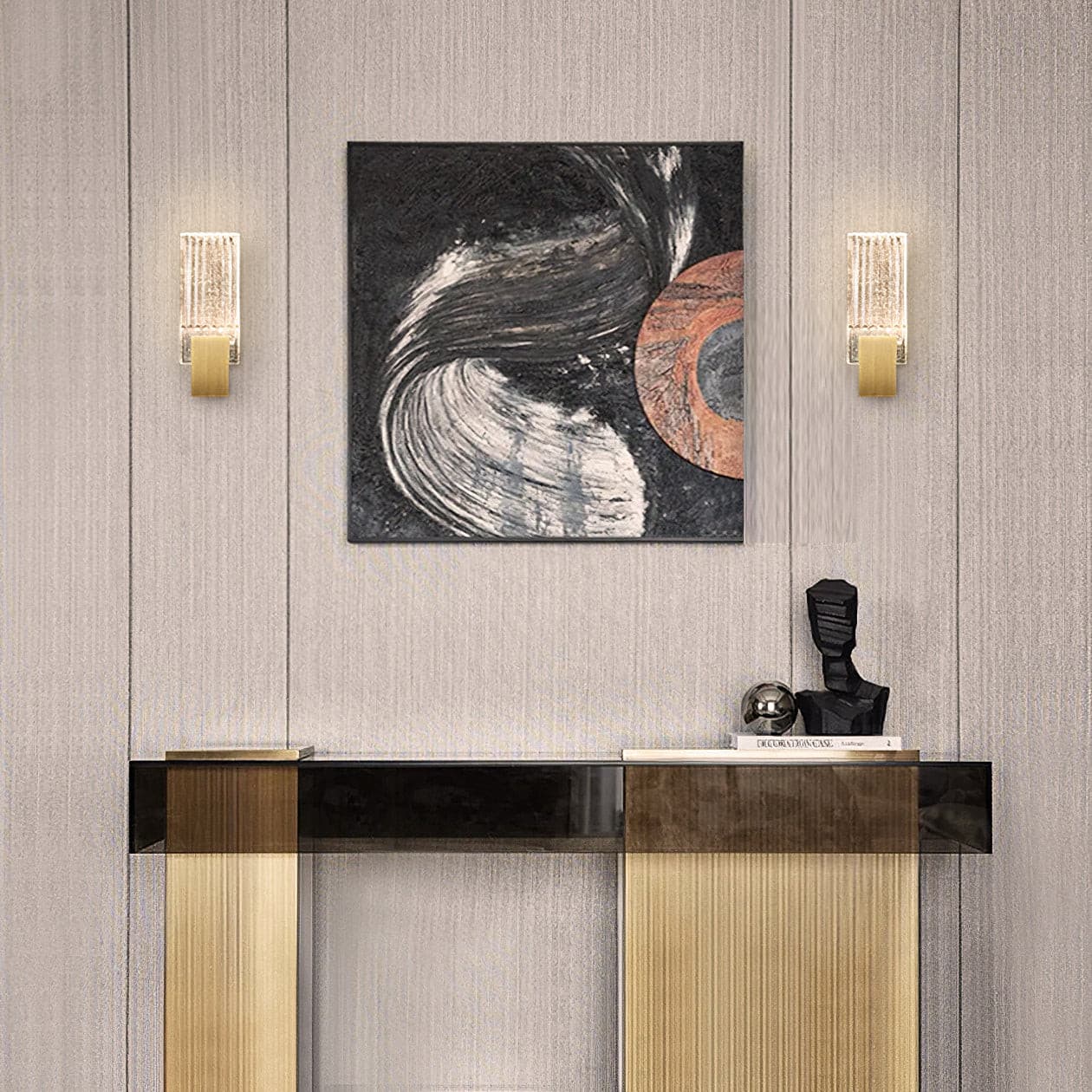 Wall Light Pleated Crystal in Modern Style | Celvian