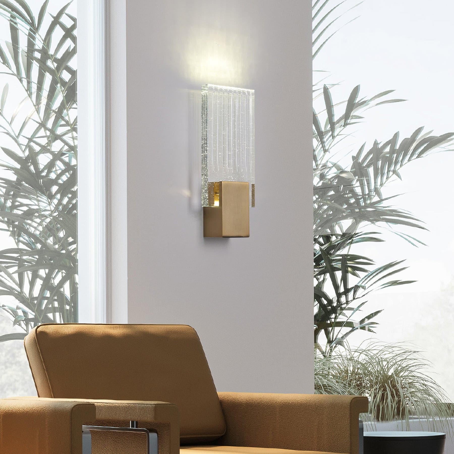 Wall Light Pleated Crystal in Modern Style | Celvian