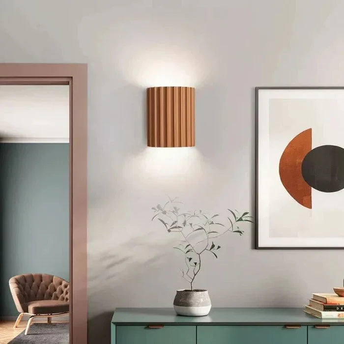 Wall Light Resin Body in Nordic Minimalist Style | Olmara