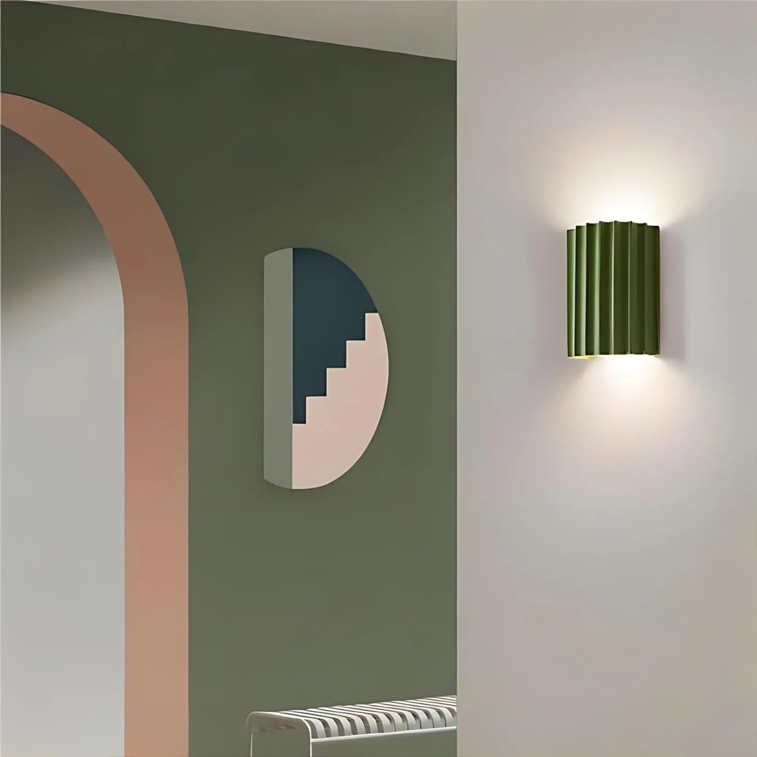 Wall Light Resin Body in Nordic Minimalist Style | Olmara