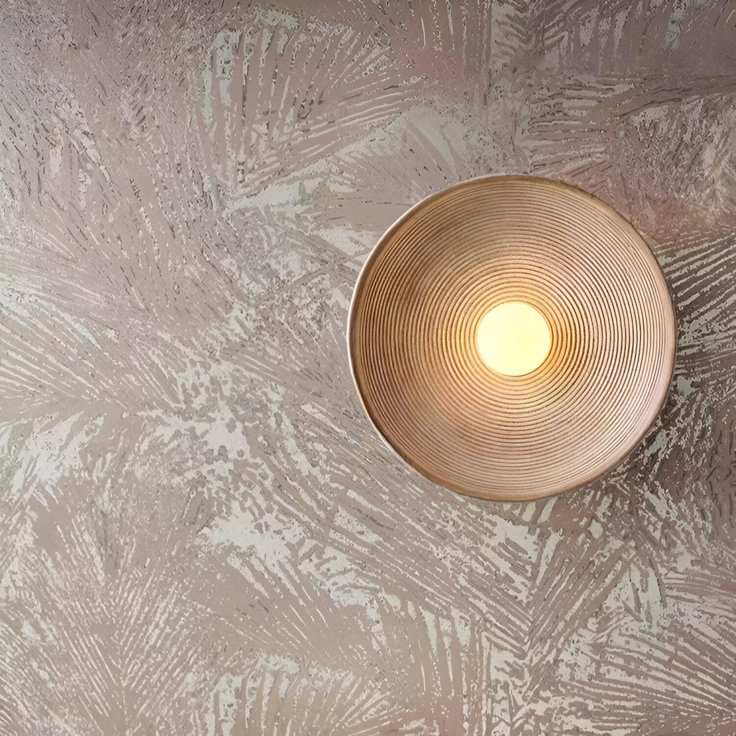 Wall Light Resin Round Retro Japandi Style | Nerivo
