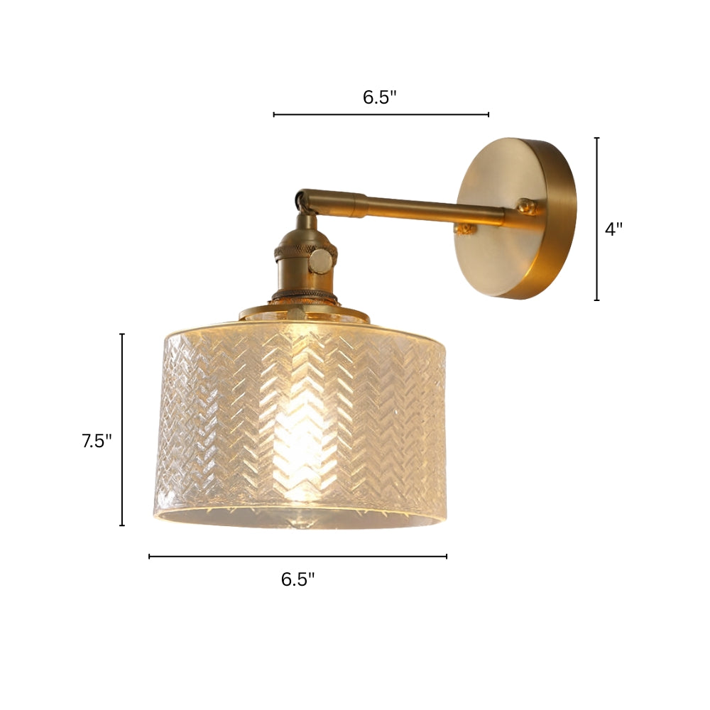 Wall Light Retro Glass Shade in Modern Style | Warano