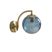 Wall Light Ribbed Glass Globe Scandinavian Style | Valamer