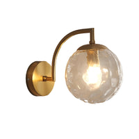 Wall Light Ribbed Glass Globe Scandinavian Style | Valamer