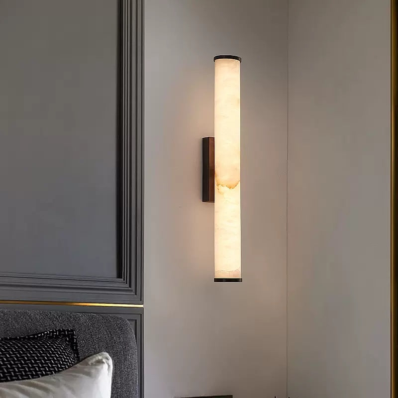 Wall Light Spanish Marble with Copper Finish | Marvello