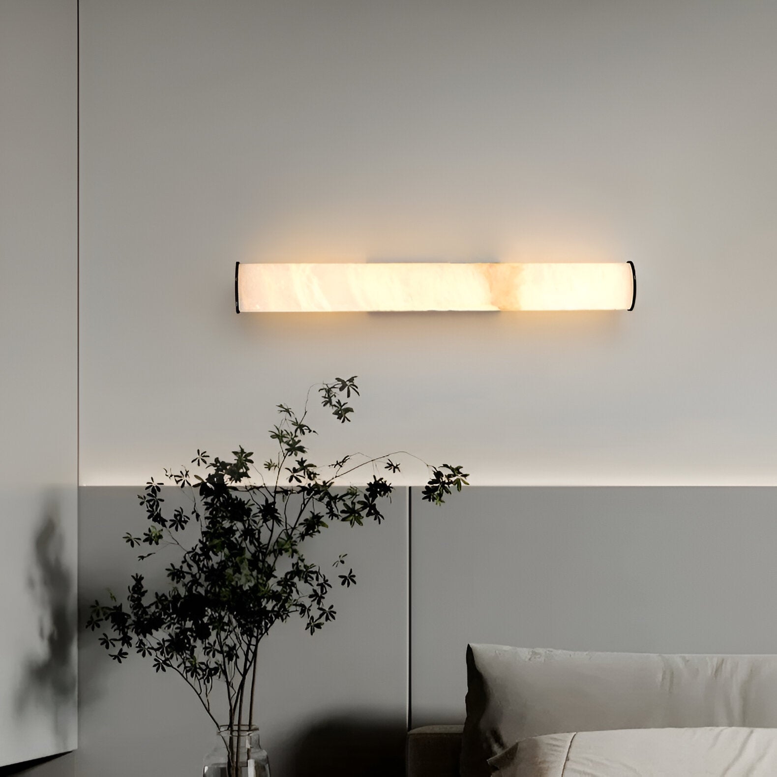 Wall Light Spanish Marble with Copper Finish | Marvello