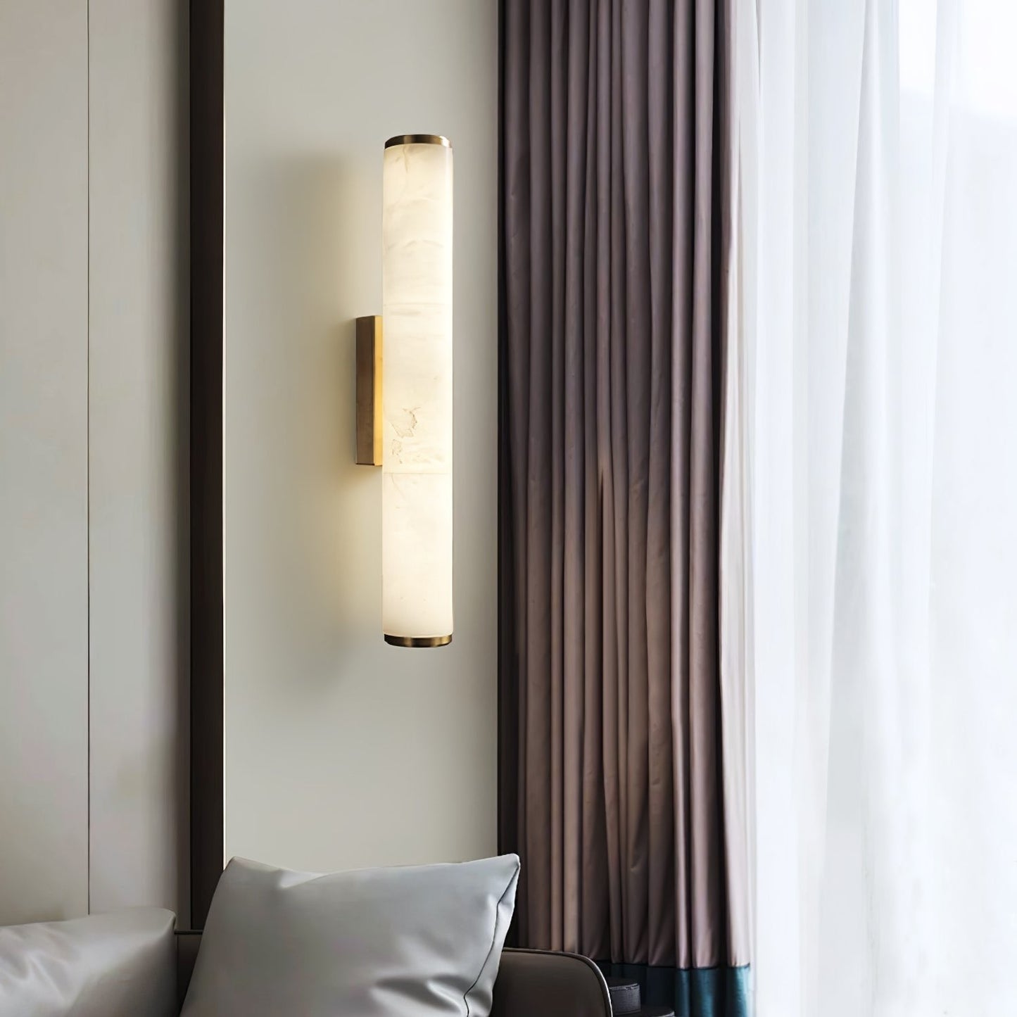 Wall Light Spanish Marble with Copper Finish | Marvello