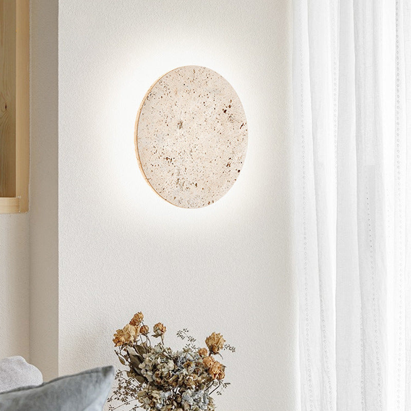 Wall Light Travertine Glow Minimal Design | Alveno