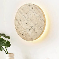 Wall Light Travertine Glow Minimal Design | Alveno