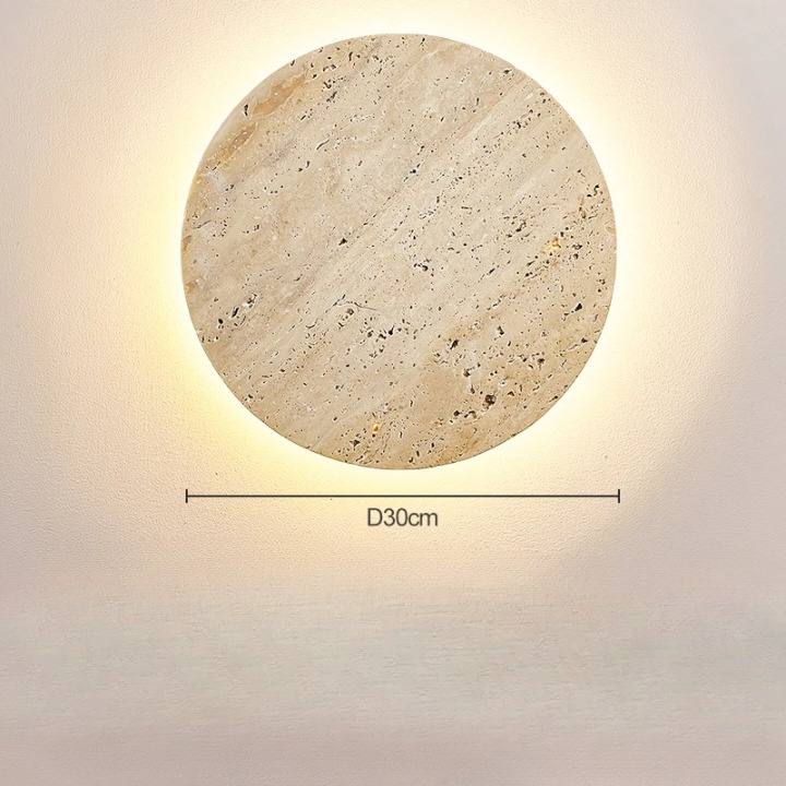 Wall Light Travertine Glow Minimal Design | Alveno