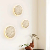Wall Light Travertine Glow Minimal Design | Alveno