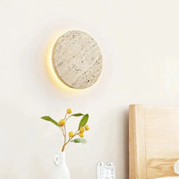 Wall Light Travertine Glow Minimal Design | Alveno
