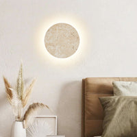 Wall Light Travertine Glow Minimal Design | Alveno