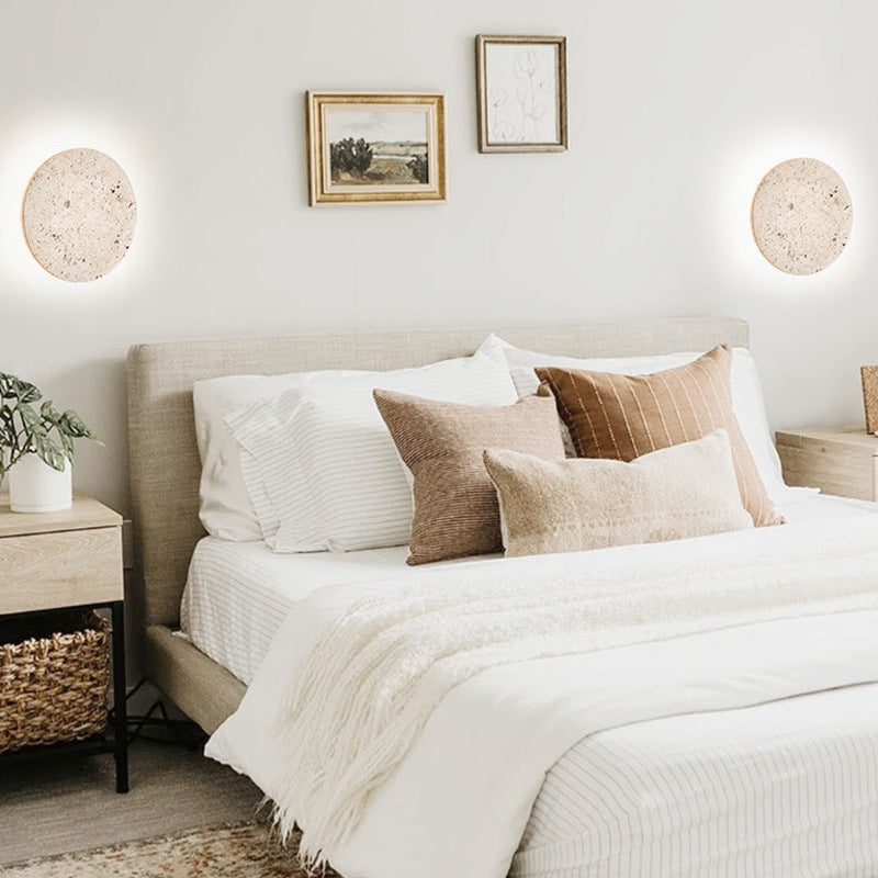 Wall Light Travertine Glow Minimal Design | Alveno